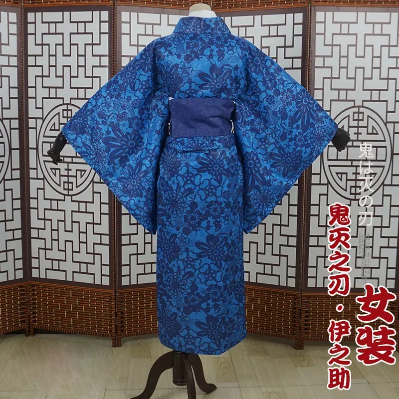 

DY20Kimetsu No Yaiba Tanjirou Zenitsu Inosuke Cosplay Costumes Japanese Kimono for Women25