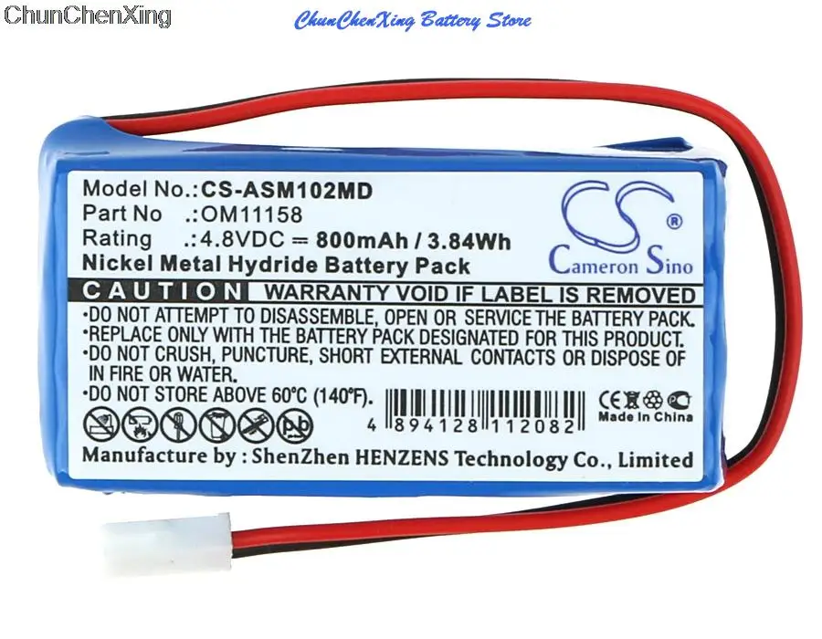 

Cameron Sino 800mAh Battery OM11158 for Air Shields-Vickers JM102 Jaundice Mete