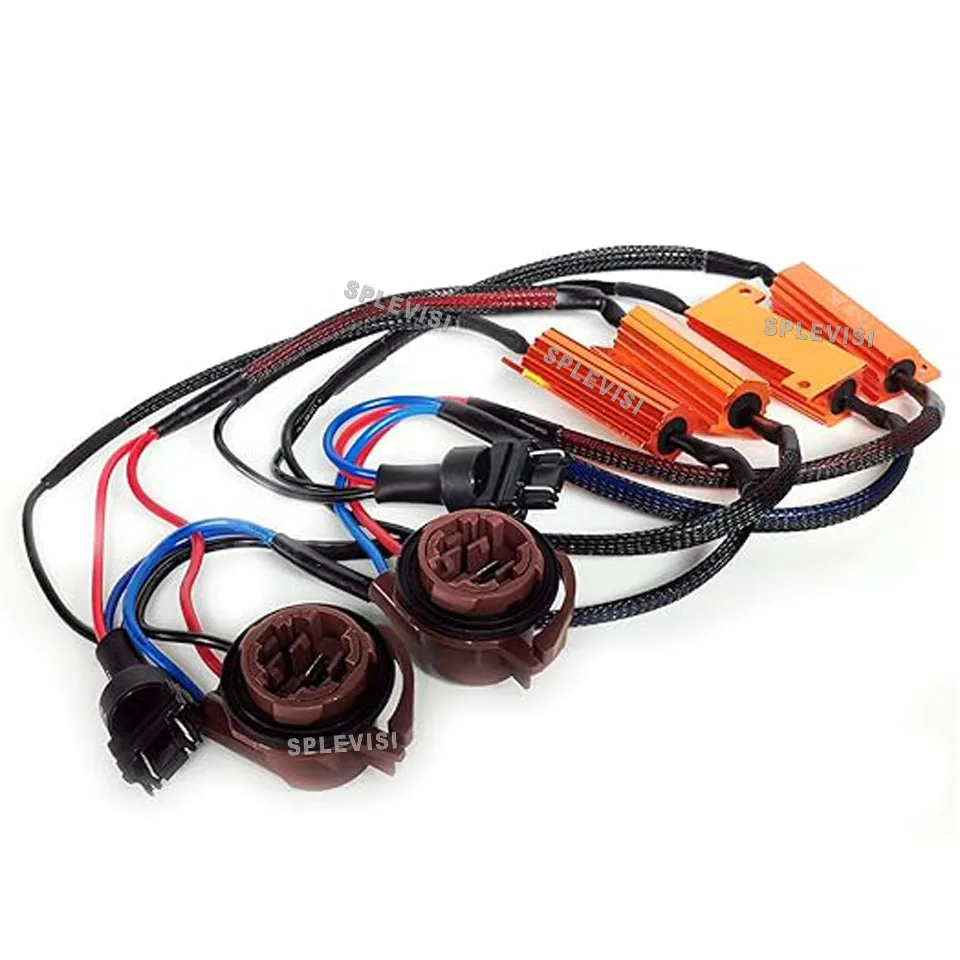 

2pcs 3157 Decoder Load Resistor Error Canceller For LED Turn Signal Back Up Reverse Reversing Light Hyper Flash Issye