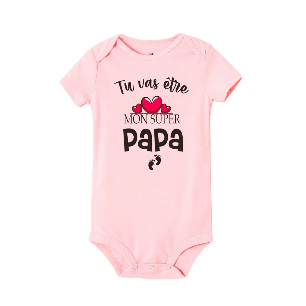 You Are Going To Be A Super Dad Printed Baby Bodysuit Romper Pregnancy Announcement Clothes Infant Short Sleeve Bodysuit Clothes — zdjęcie 6