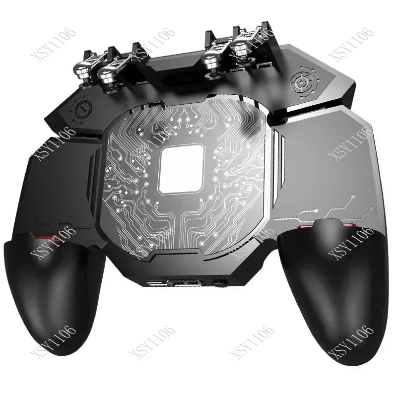 

Six Finger Gaming Joystick Controller, Built-in Semiconductor Cooler 2 In 1 Phone Game Handle