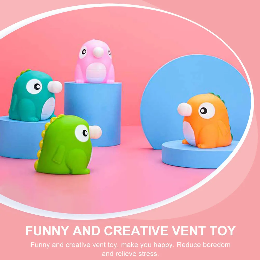 4 قطعة ديناصور ضغط الإجهاد الإغاثة الكرة مضحك تنفيس اللعب للمزحة حمام الطفل التعليم تخفيف الضغط شكل الحيوانات #3