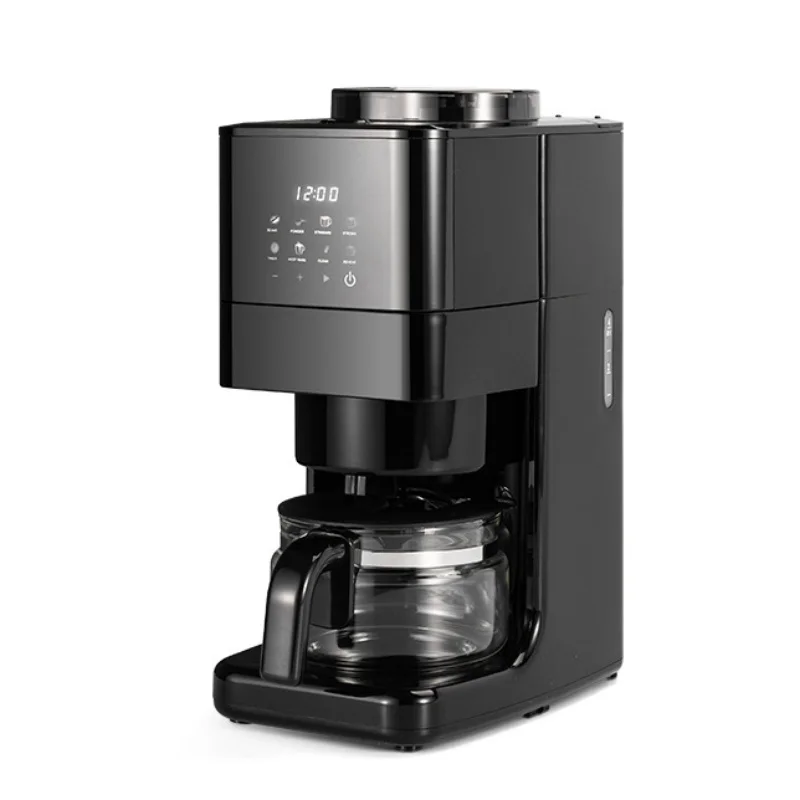 Automatic Coffee Maker with Built-in Grinder, Hot & Cold Dual Brew Drip Coffee Machine, Compact Home Coffee Maker with Grinder F