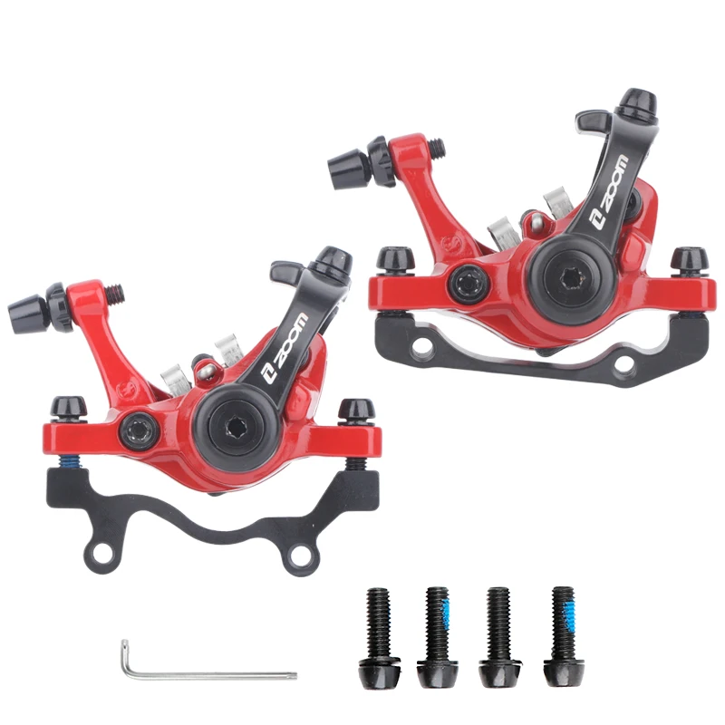 ZOOM DB680 Bicycle Brake Caliper Mtb Mechanical Disc Brake Set For Mountain Bike Pushes Caliper Piston Cycling With Rotor 160mm