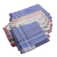 12 Pieces Men Assorted Cotton Pocket Handkerchiefs Plaid Print Pocket Square Soft Wedding Party Vintage Hanky Hankies for Men