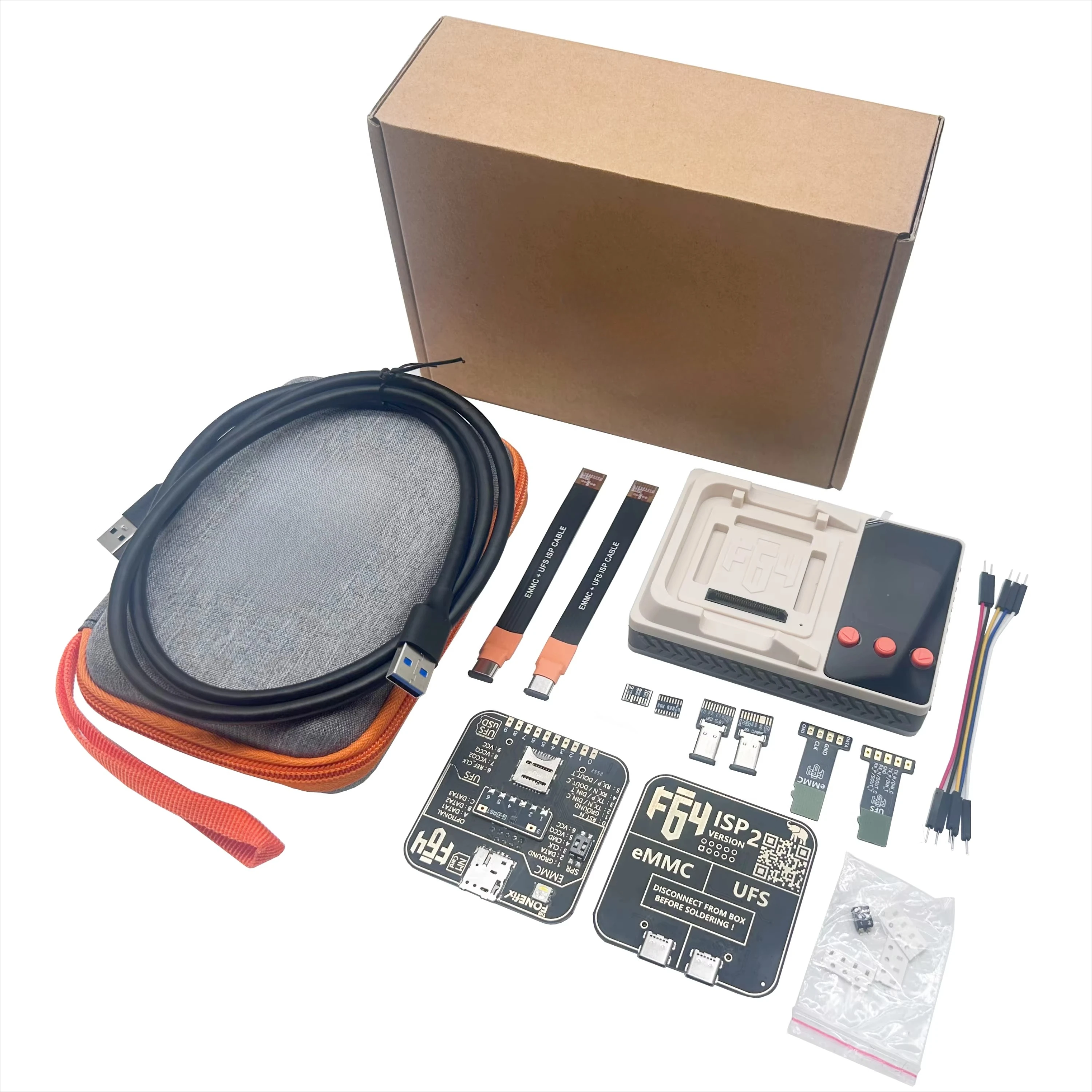 Flash64 F64 Box Latest Version F64 Lite+EMMC ISP V2 Flash64 for Z3X Easy JTAG Plus Box Flash 64 Box+EMMC ISP V2