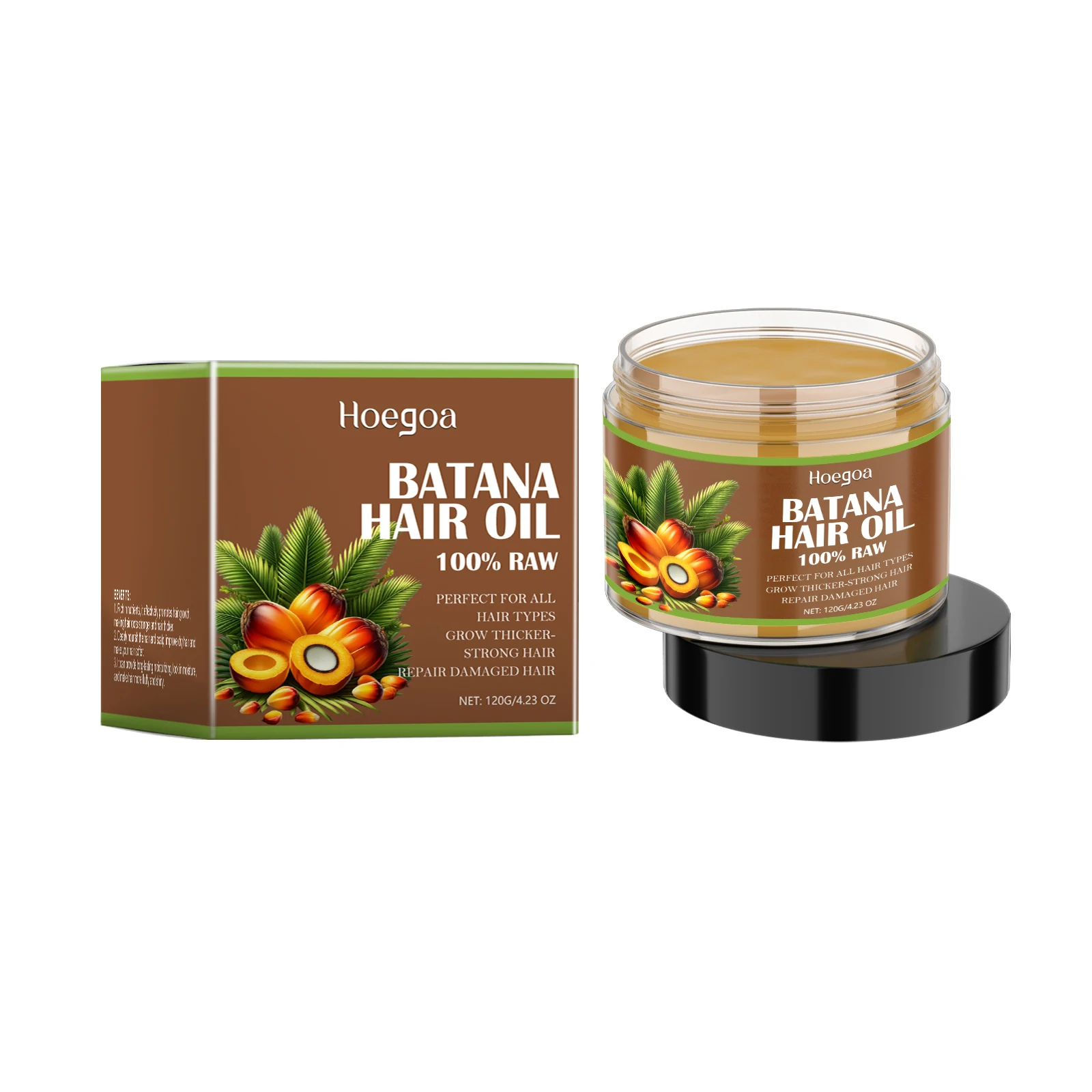 

Hoegoa Batana Hair Care Oil Gently Nourishes Scalp Hydrates And Hydrates Dry Hair Softens And Shines 1pcs