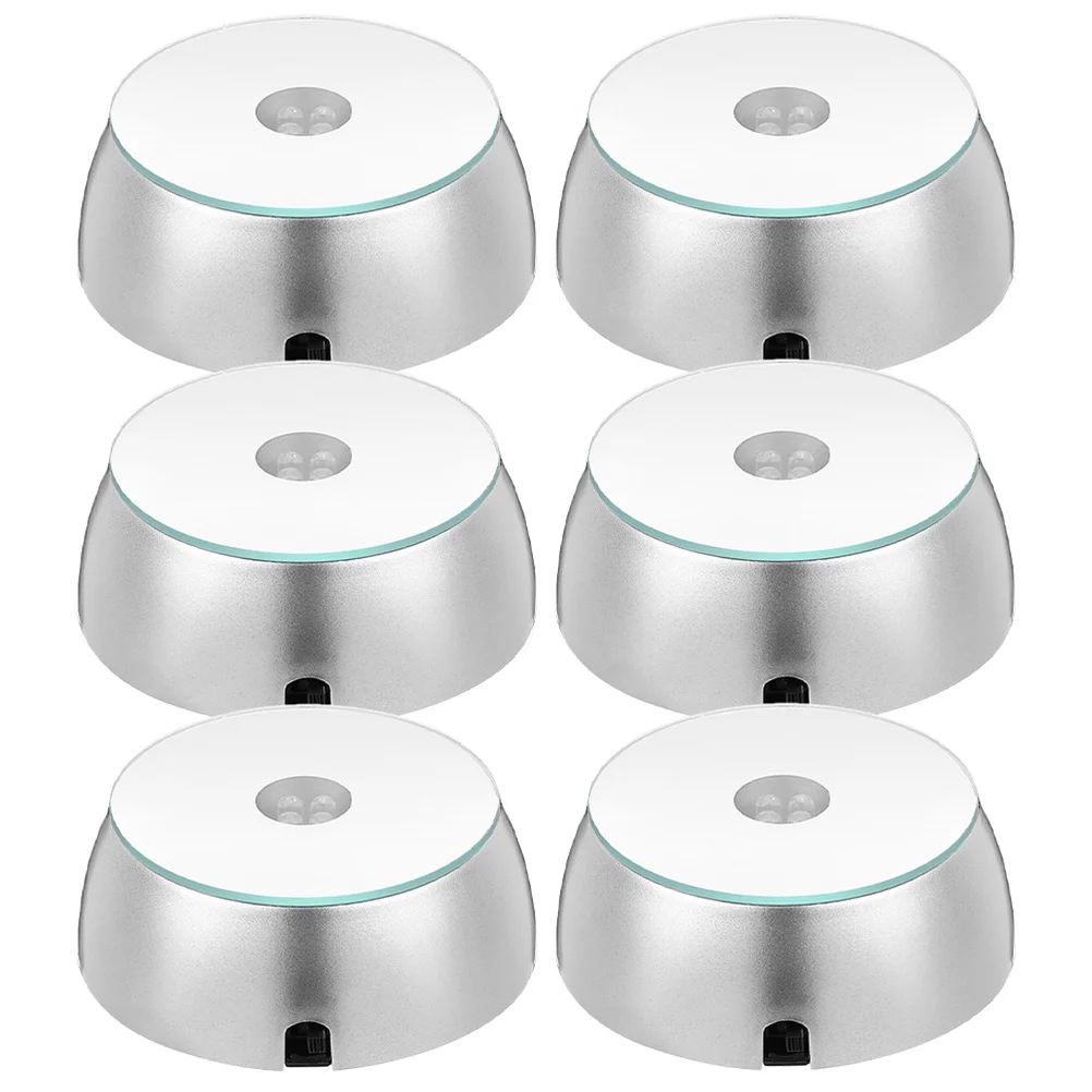 

6Pcs LED Lighting Base Crystal Ball Holder Night Lamp Accessory for Home Decor LED Light Base Crystal Ball Stand