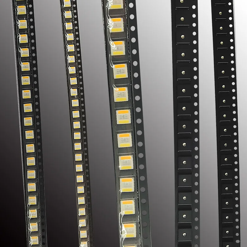 100PCS 5050RGBWW full-color SMD LED beads, power: 0.5W red, green, blue and dual white light five-in-one beads, high quality
