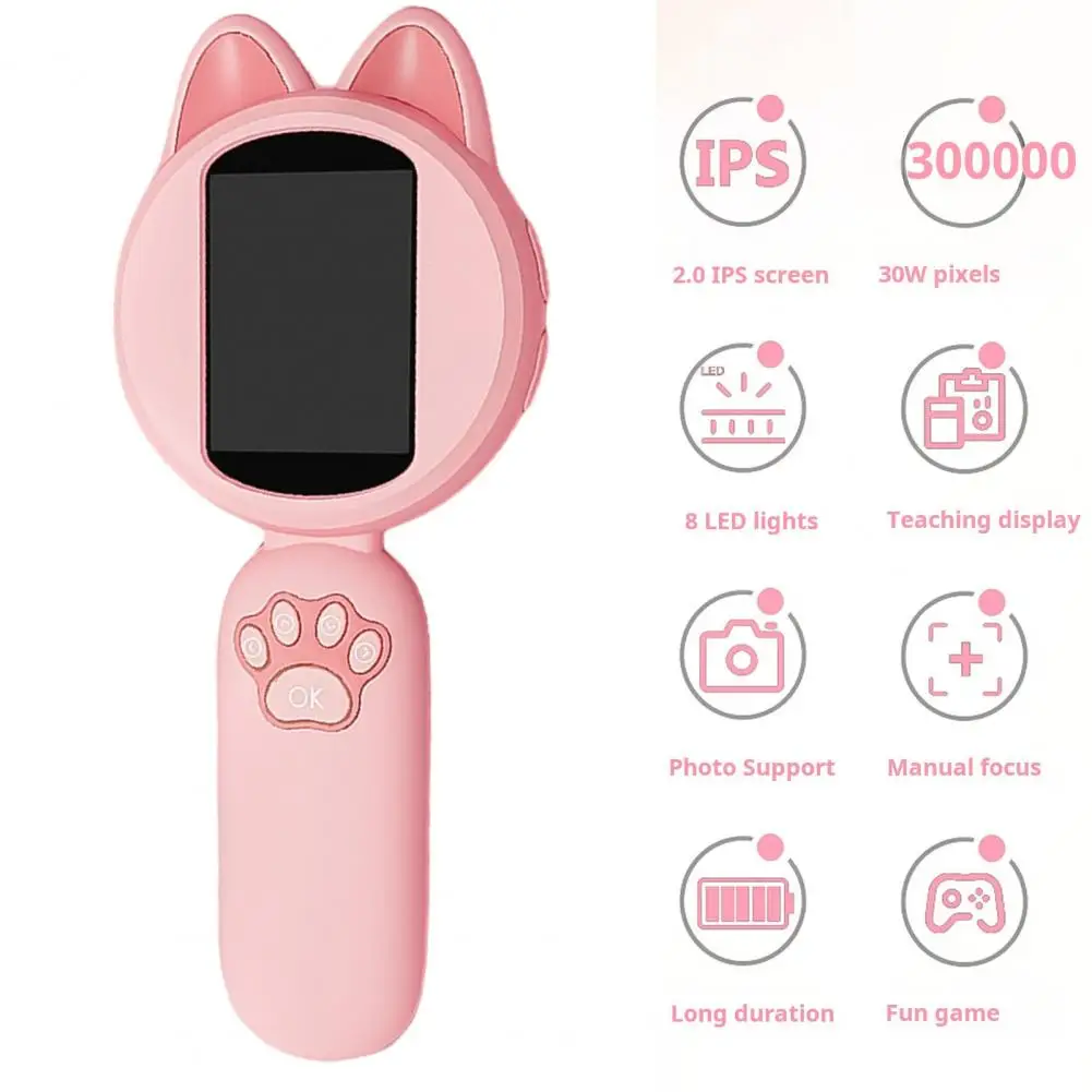 

Educational Digital Microscope Educational Handheld Digital Microscope with 2.0-inch Ips Screen Built-in Game Led Light for Kids