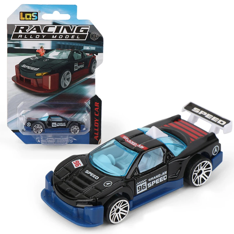 Mini coche de aleación de carreras para niños, juego de modelo de carreras de coches deportivos deslizantes, juguete