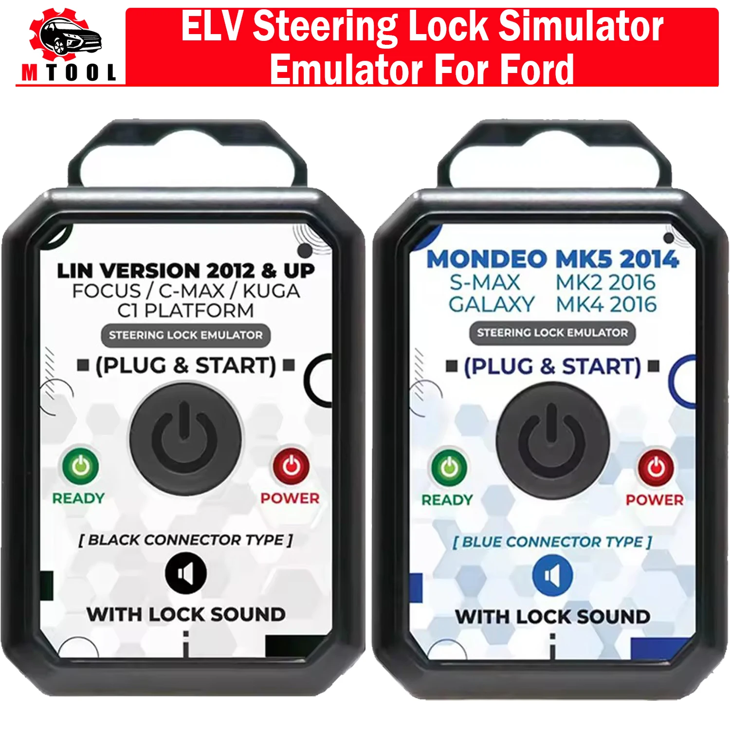 ELV Steering Lock Simulator Emulator For Ford Mondeo Fusion Emulator S-Max Galaxy For Ford Focus 2012+/ C-Max 2012+/ Kuga 2012+
