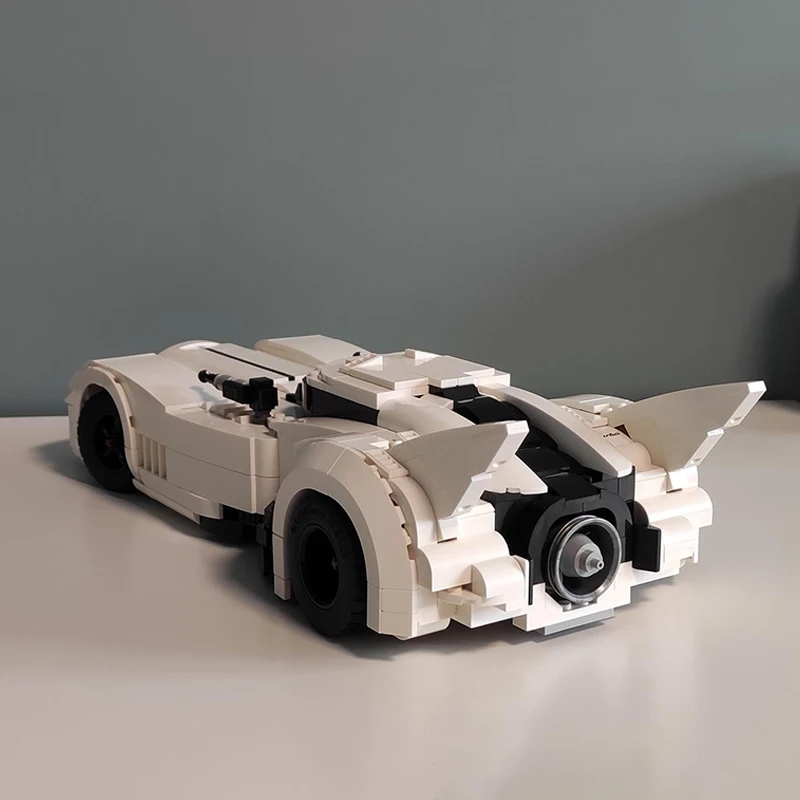 NEW MOC 10295 Combat Type Super Car Series UCS White Batmobile Chariot DIY Blocks Model Brick Toys Children's For Christmas Gift