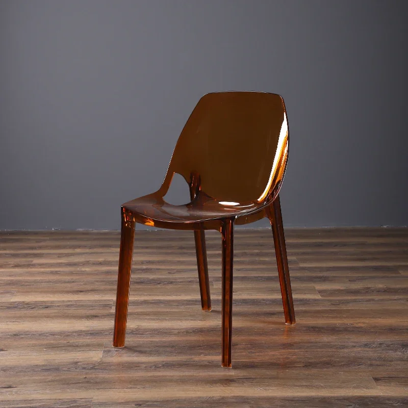 

Nordic creative Internet celebrity transparent dining chair Home back chair Simple cafe Crystal acrylic stool