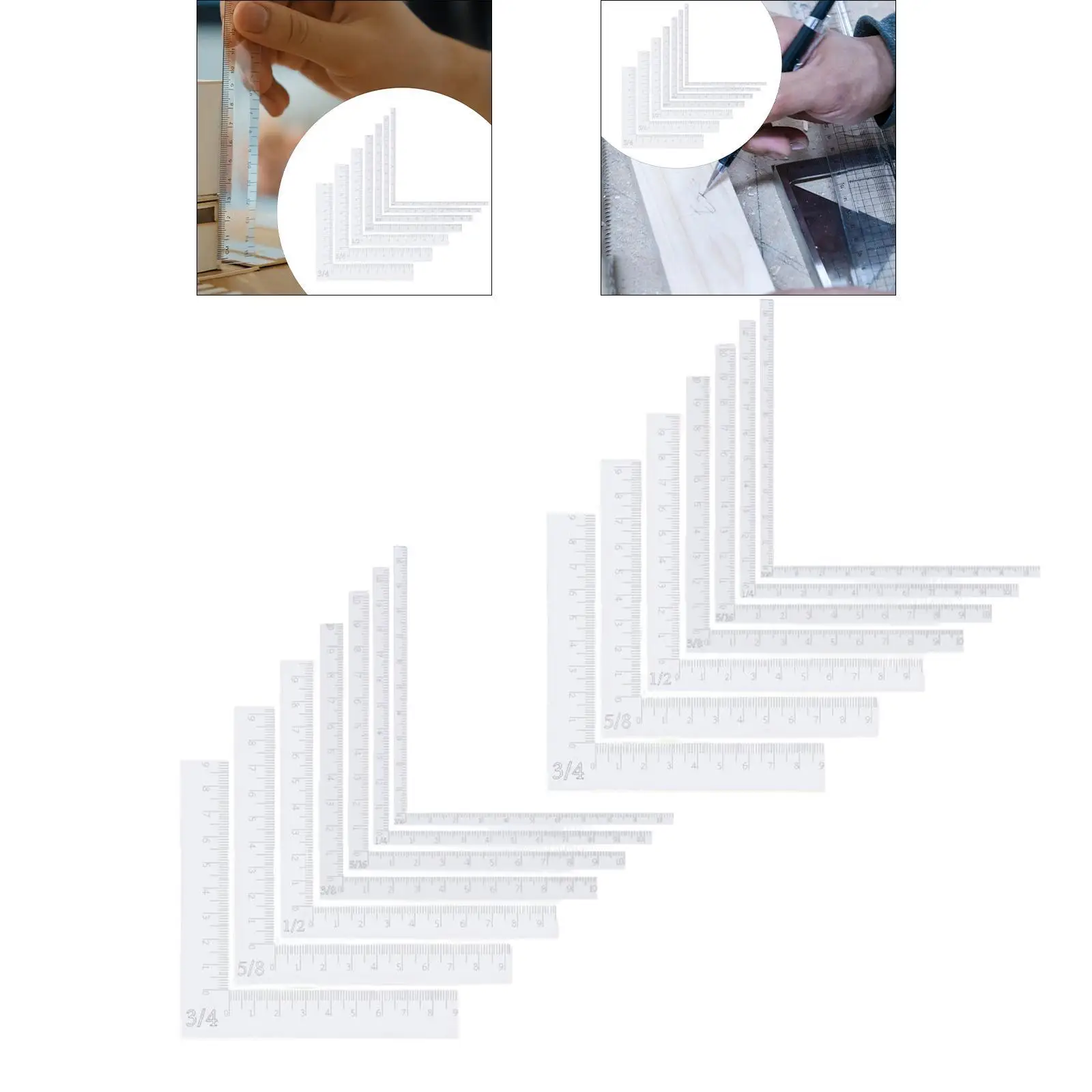

7 шт. профессиональная акриловая L-квадратная линейка для самостоятельного наслоения, легческому художественному обрамлению