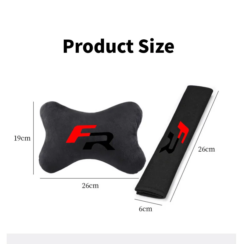 Car Headrest Neck Pillows Seat Belt Shoulder Protector Pads Auto Accessories For Seat FR Leon Ibiza Ateca Altea Cupra Formentor