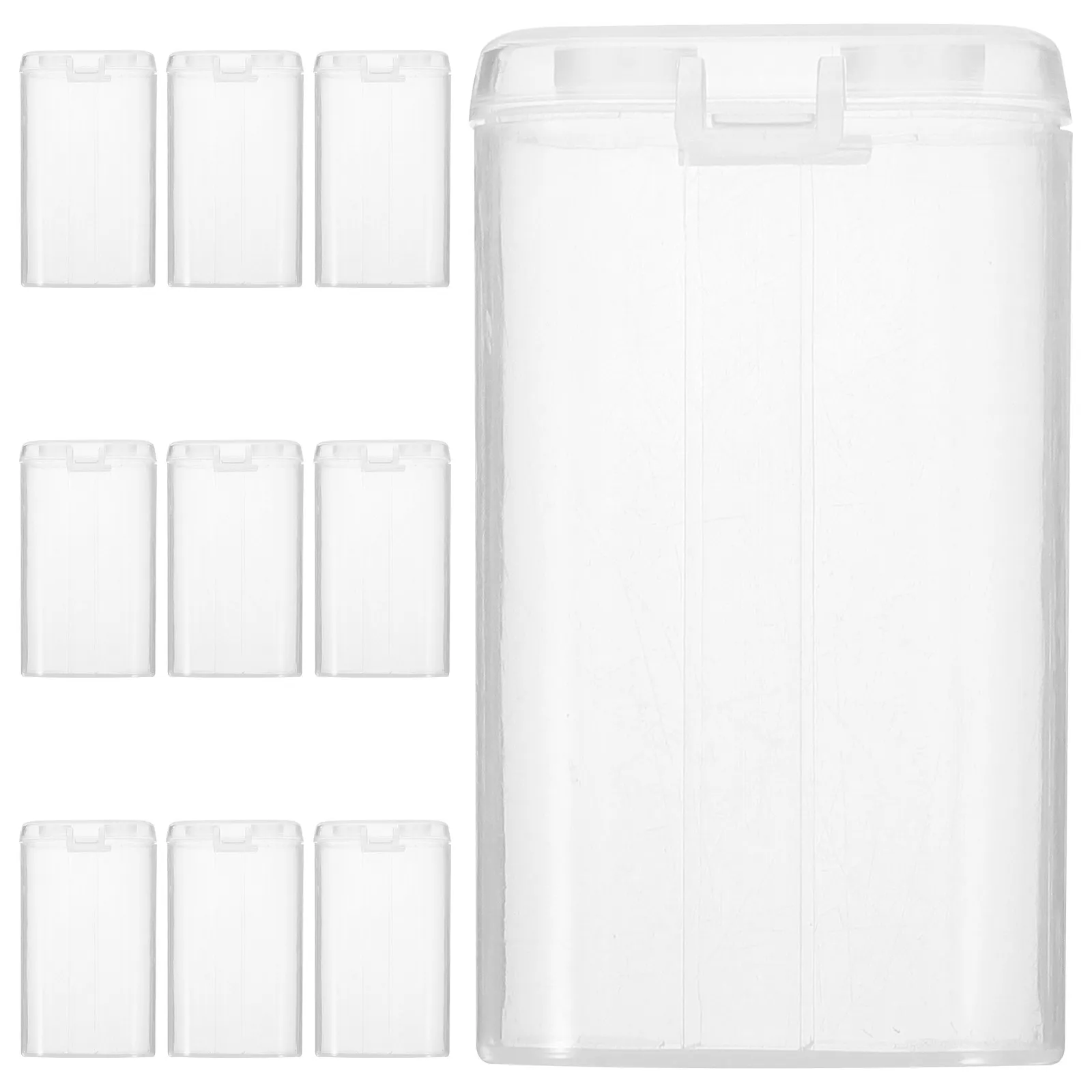 

10Pcs Box Organizer Compact Plastic Storage Case for Batteries Beads Screws Nuts Space Saving Electronic