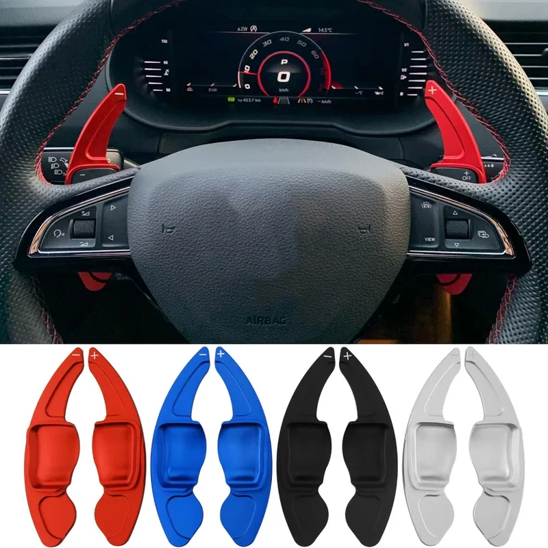 

Car Paddle For Skoda Octavia VRS MK3 Fabia RS Superb Scout 2013-2019 Steering Wheel Extender Shifters Gear Paddles DSG Stickers