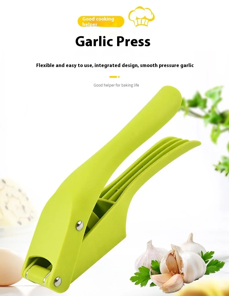 Hot Sale 2-In-1 Stainless Steel Manual Garlic Press Household Multifunctional Kitchen Gadget
