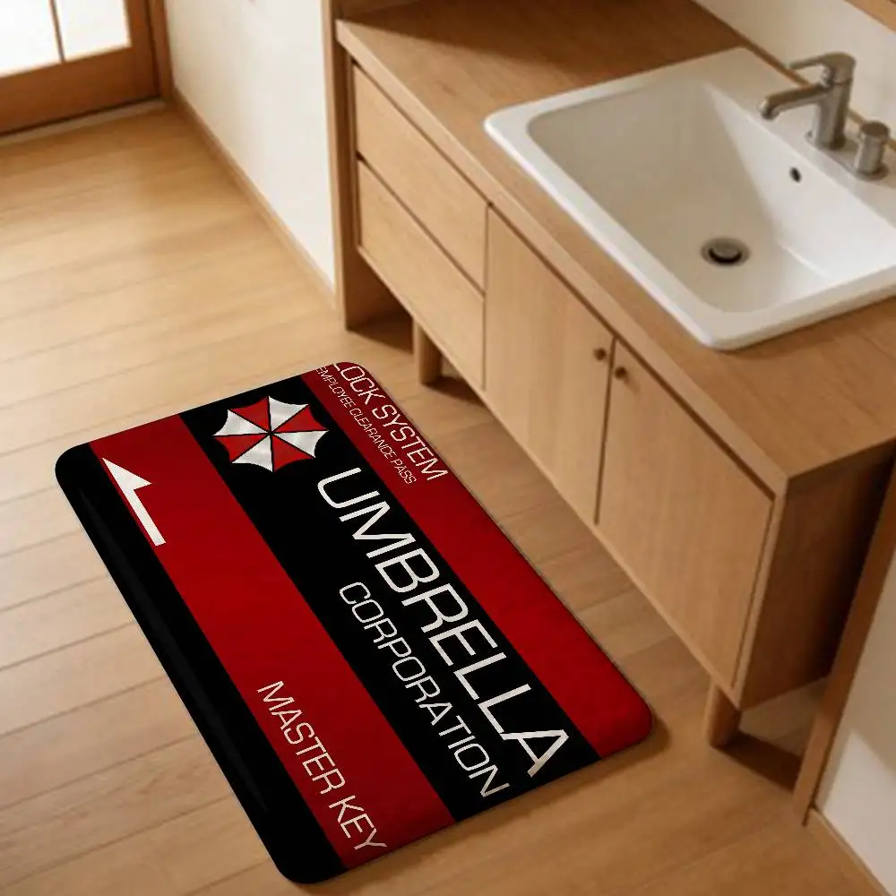 Resident Evil Umbrella Us Troops Door Mat Kids Room Bedroom Decoration Balcony Anti-Slip Doormat Living Room Doormat Area Rug