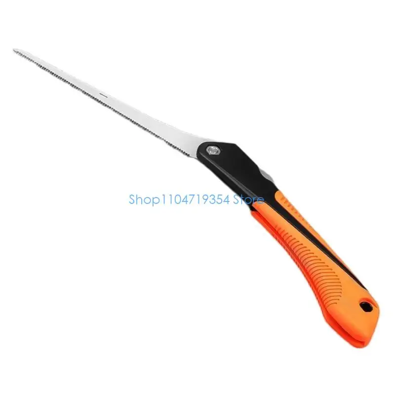 0XLD Portable Folding Handsaw Ergonomic Grip Handsaw Sharpness Cutting for Wood PVC Pipe Branches Metal Gardening Carpentry