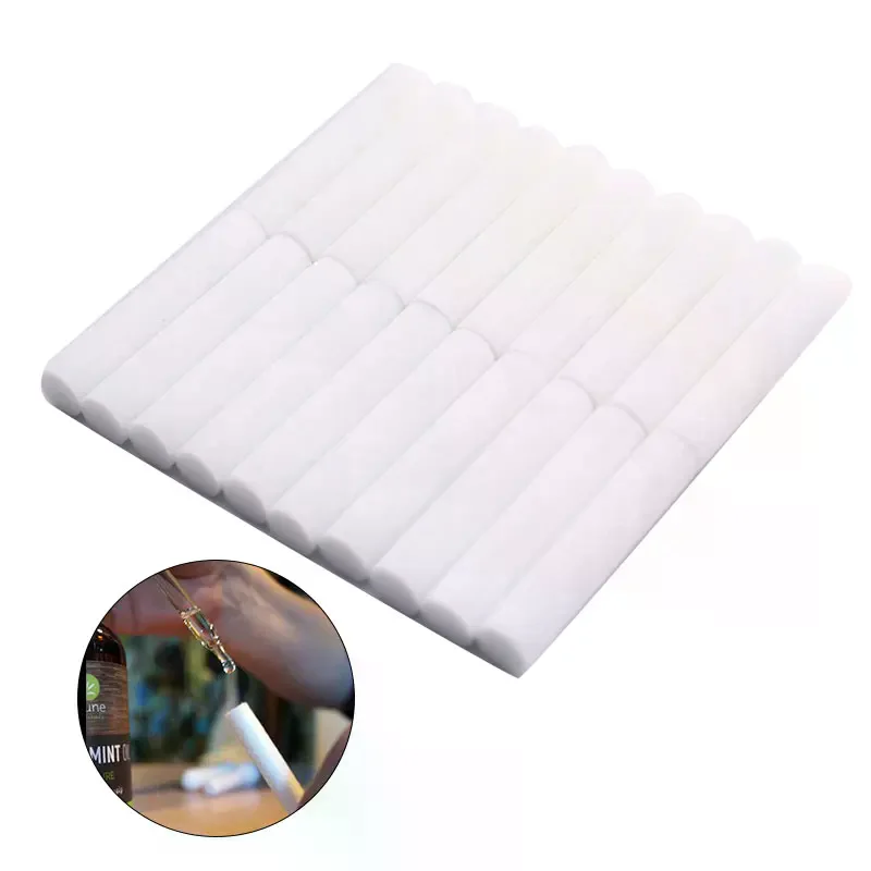 20pcs Replacement Cotton Wicks Nasal Inhaler Aromatherapy Inhaler Refill Wick Stick Package,