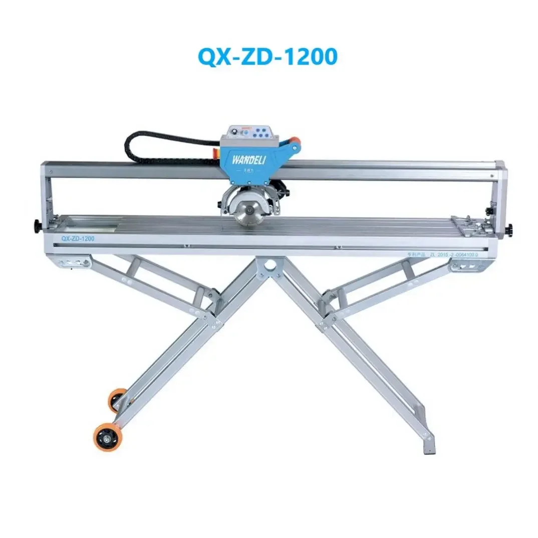 Wandeli automatic stone cutting machine qx-zd-1200 marble tile cutting machine, portable table saw cutting machine