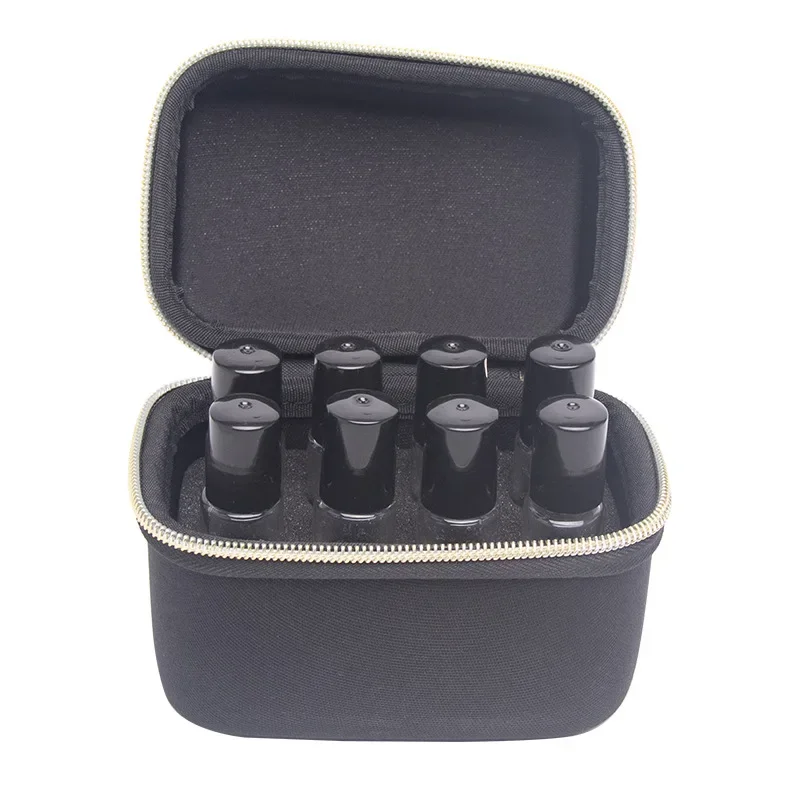 8 Slots Essential Oil Box for DoTERRA for 10ml 15ml Organizers Storage Zipper Design Travel Aromatherapy Storage Carrying Case