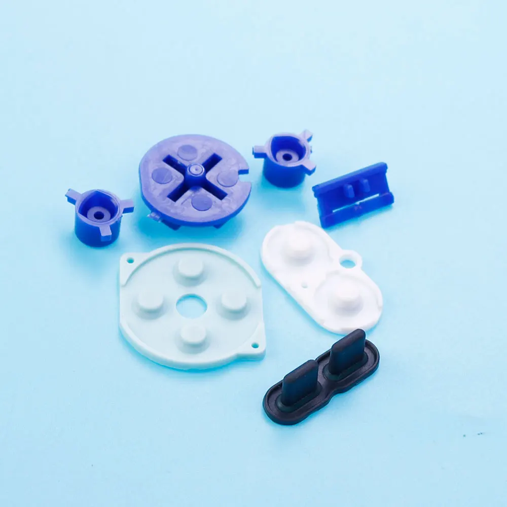 For GBP Keyboard Buttons Silicone Conductive Rubber Buttons and Colored Plastic D Pad A B Power Switch Button Replacement Parts