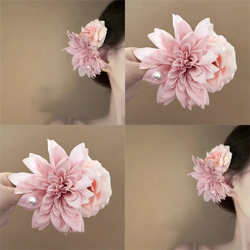 

Hairpin vacation style simulation flower duck bill clip side clip antique style photo headgear hair accessories