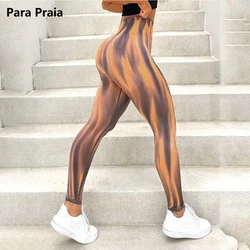 6 Colors Gradual Color Yoga Leggings Women High Waist Fitness Slim Pants Sports Leggings Gym Athletic Quick Dry Jogging Workout