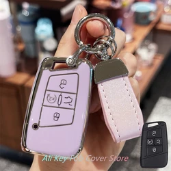 Key Fob Cover Keychain Lanyard for Volkswagen VW Jetta Tiguan Atlas Arteon Taos Car Accessories