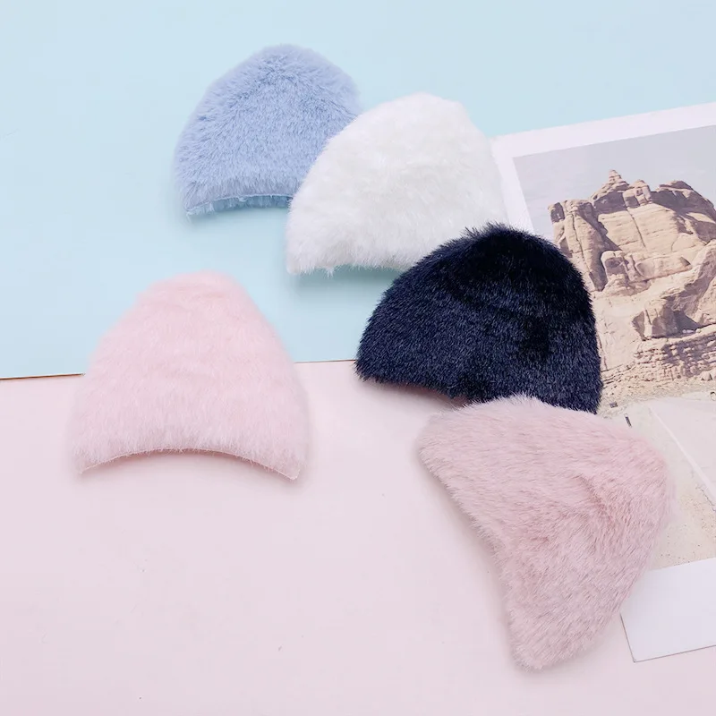 Double-Sided Rabbit Ear Padded Cloth Appliques, DIY Hat Clothes, Sewing Supplies, Headwear Decoratationg Patches, 30Pcs/ Lot