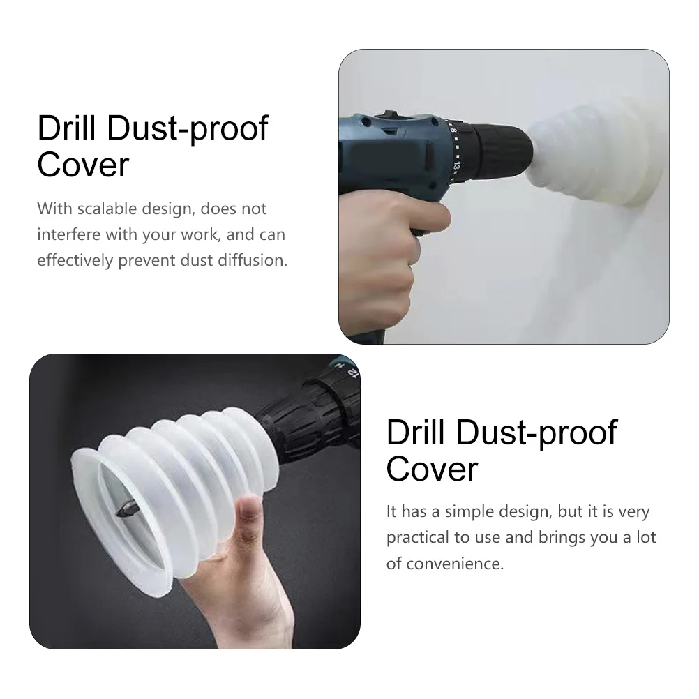 4 قطعة غطاء غبار سيليكون للتدريبات الكهربائية غطاء جامع المطرقة الحفر مكافحة الغبار أداة ملحق