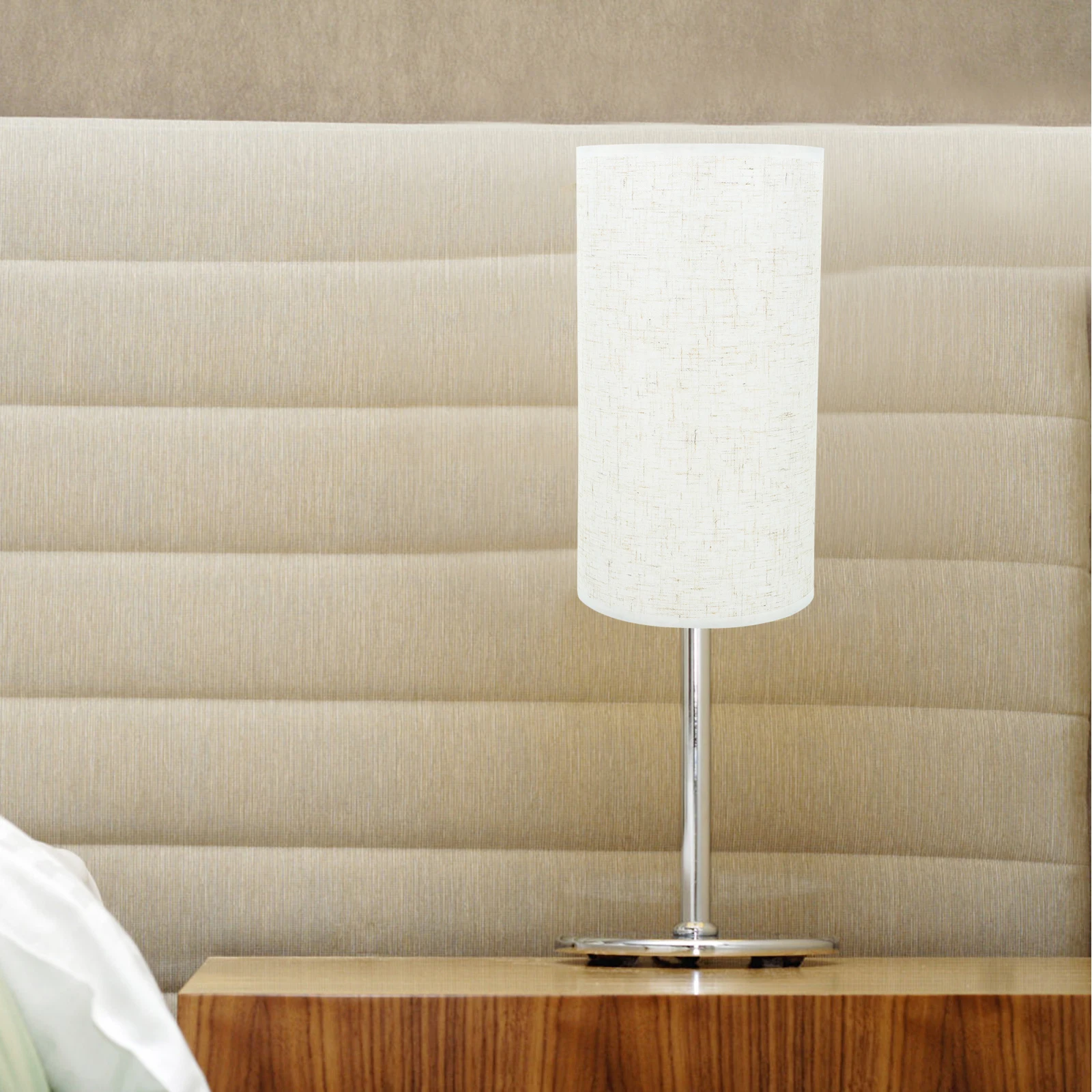 

1pc Round Lampshade High White Linen Desk Decorative Lamp Cover Floor Table Shades Modern Replacement Fabric Lamp Cover