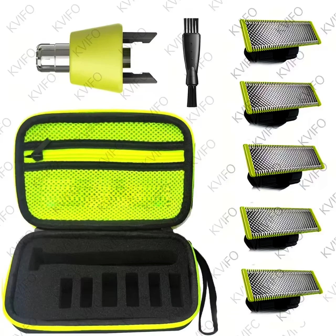 KVIFO 1-10PCS Nose Hair Trimmer Stainless Steel Nose & Ear and Eyebrows Trimmers for One Blade Pro QP6530/QP6510/QP6520