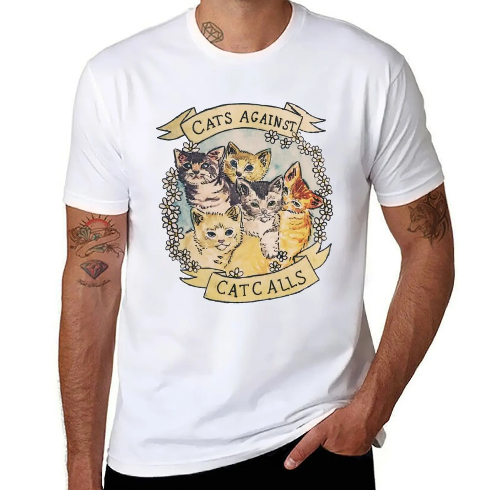 

Cats Against Cat Calls V2 T-Shirt funny t shirts man t shirts for man pack cotton T-Shirt