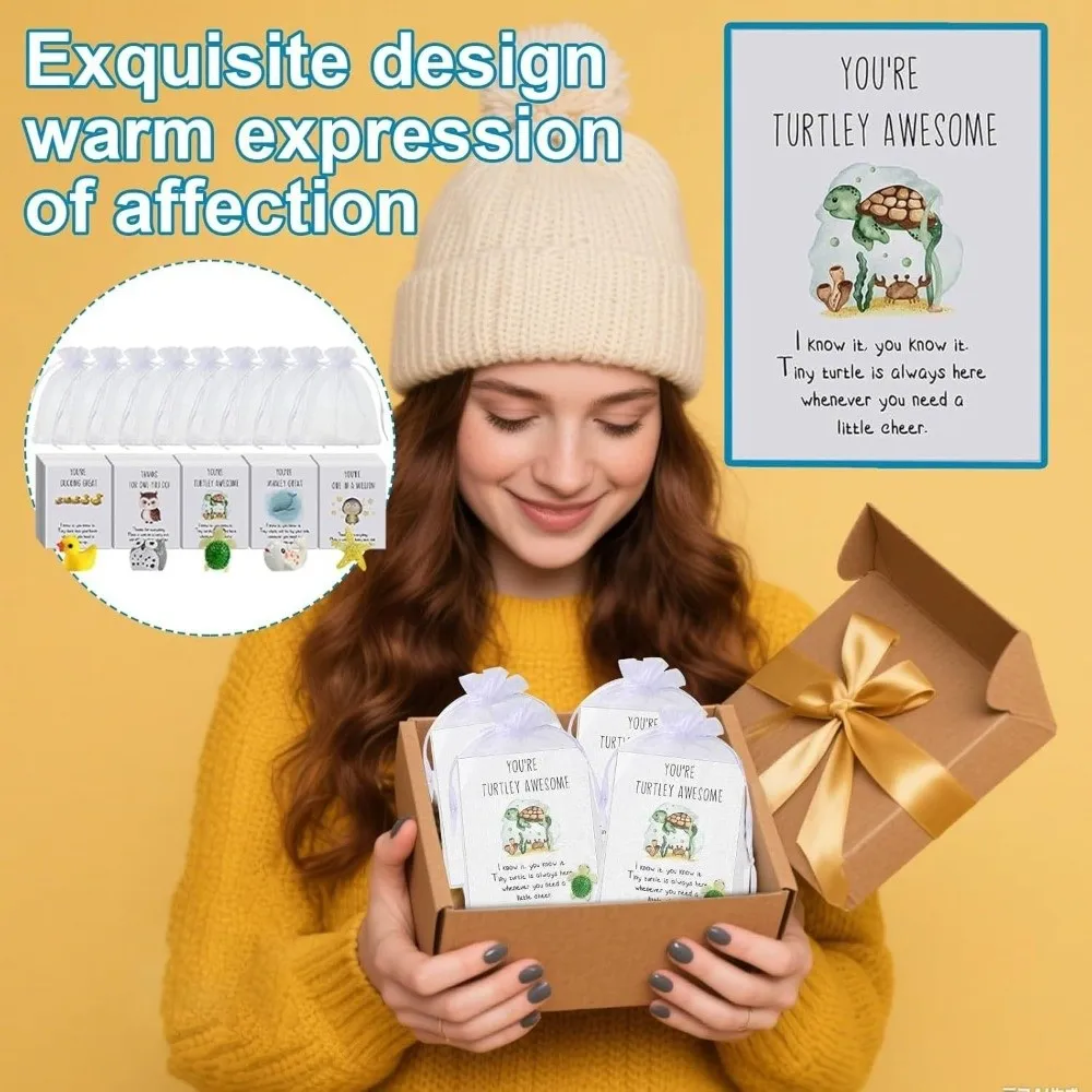 هدايا تقدير الموظف الملونة، بطاقات تقدير المعلم اللطيفة بحجم الجيب، تماثيل متنوعة مصنوعة يدويًا، بطاقات شكر #4