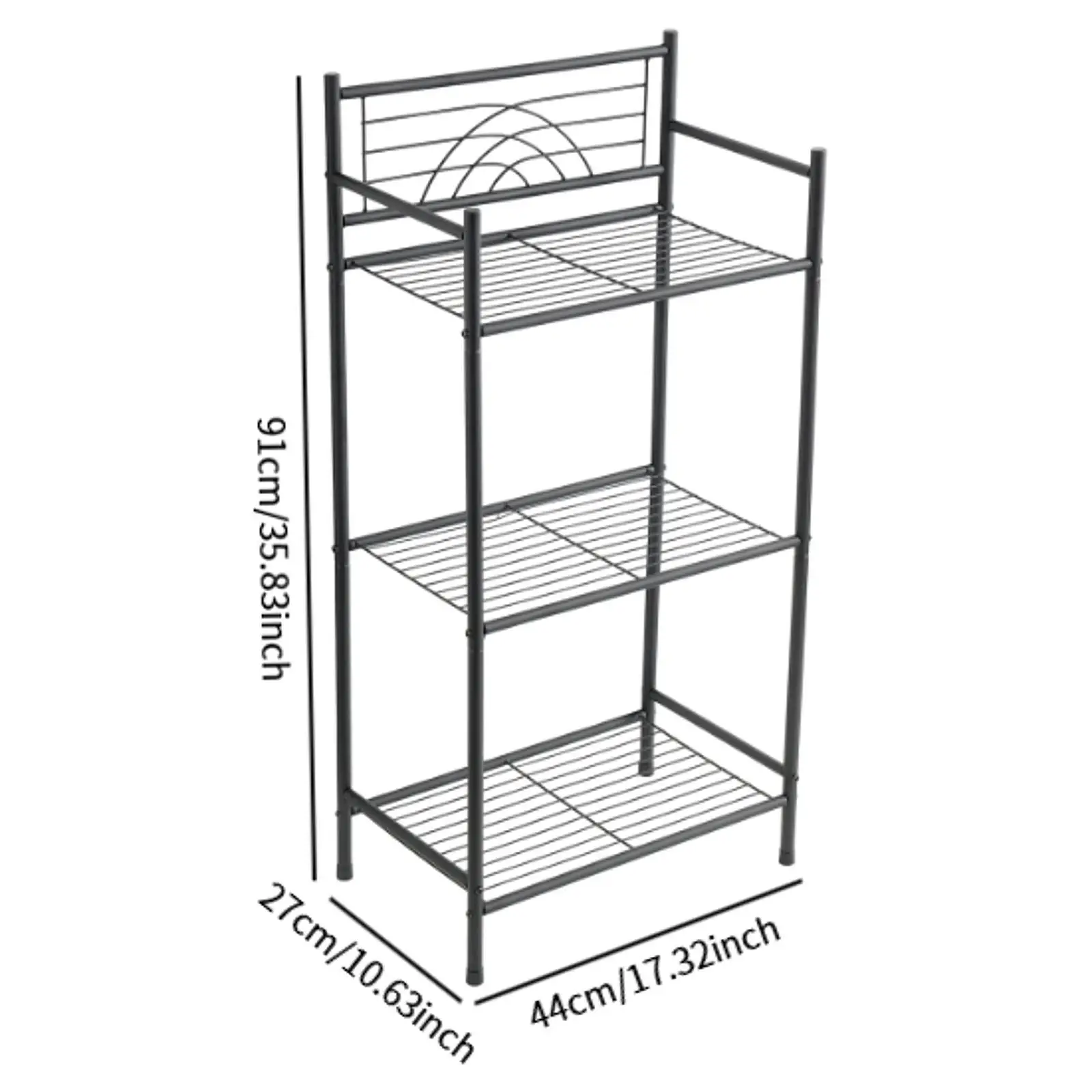 Standing Storage Shelf Tier Practical Sturdy Storage Holder Organizer Open Floor