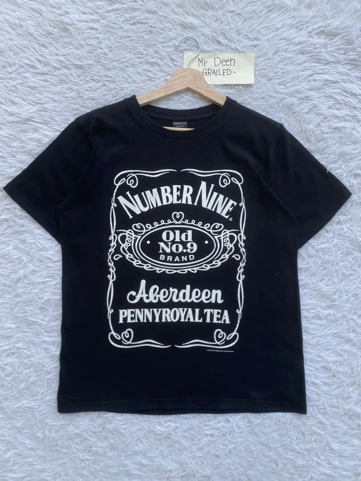 Number Nine Rare Aberdeen Penny Royal Tea T-shirt Oversized Streetwear Y2k Cotton High Quality Tee Hip Hop Male Female Clothing