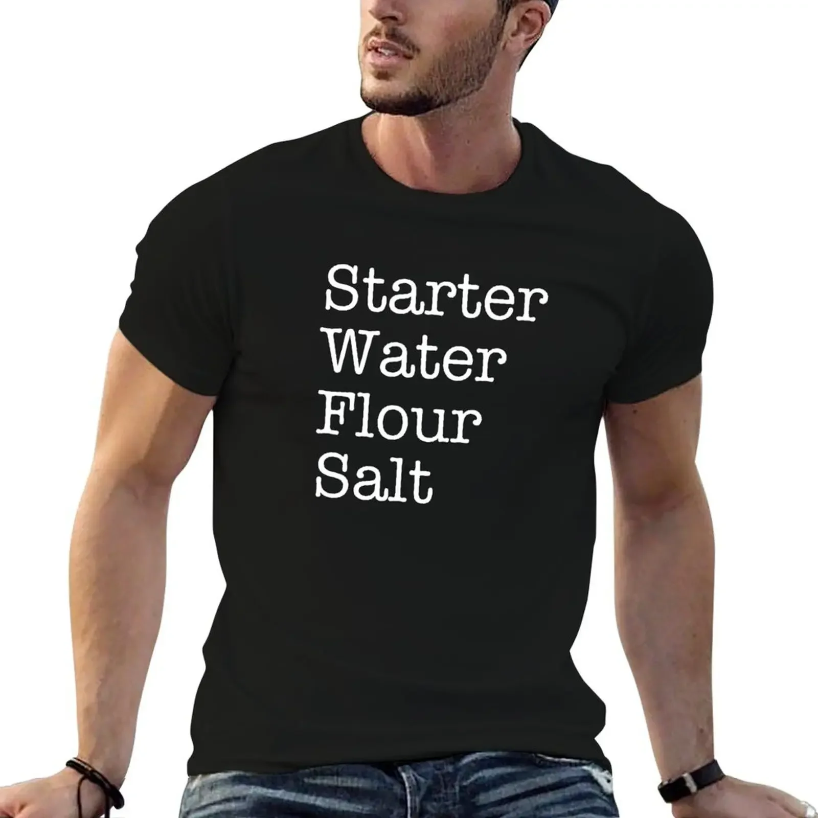 

Sourdough Ingredients (White Typewriter) | T-Shirt sublime blanks shirts graphic men clothes