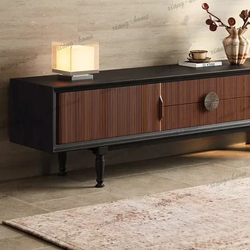 LD Mid Century Modern TV Cabinet Retro Drawers Storage 85-inch TV Stands Home Support Decor Living Room Tv Meubel