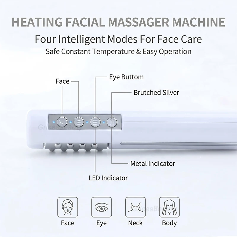 4 Modes Wireless Electric Facial Massager Anti Wrinkle Firming Face EMS Massager 360 Rotation Hot Facial Roller Machine Gift