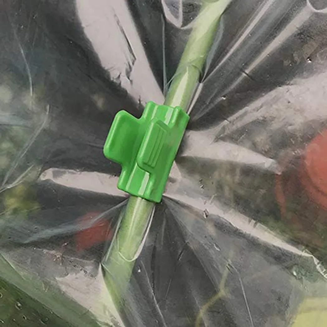 Plant Greenhouse Plastic Clamp Shed 16mm Clamp Garden Green Greenhouse Hoop Pipe Stakes 10pcs Clip Clips Brand New