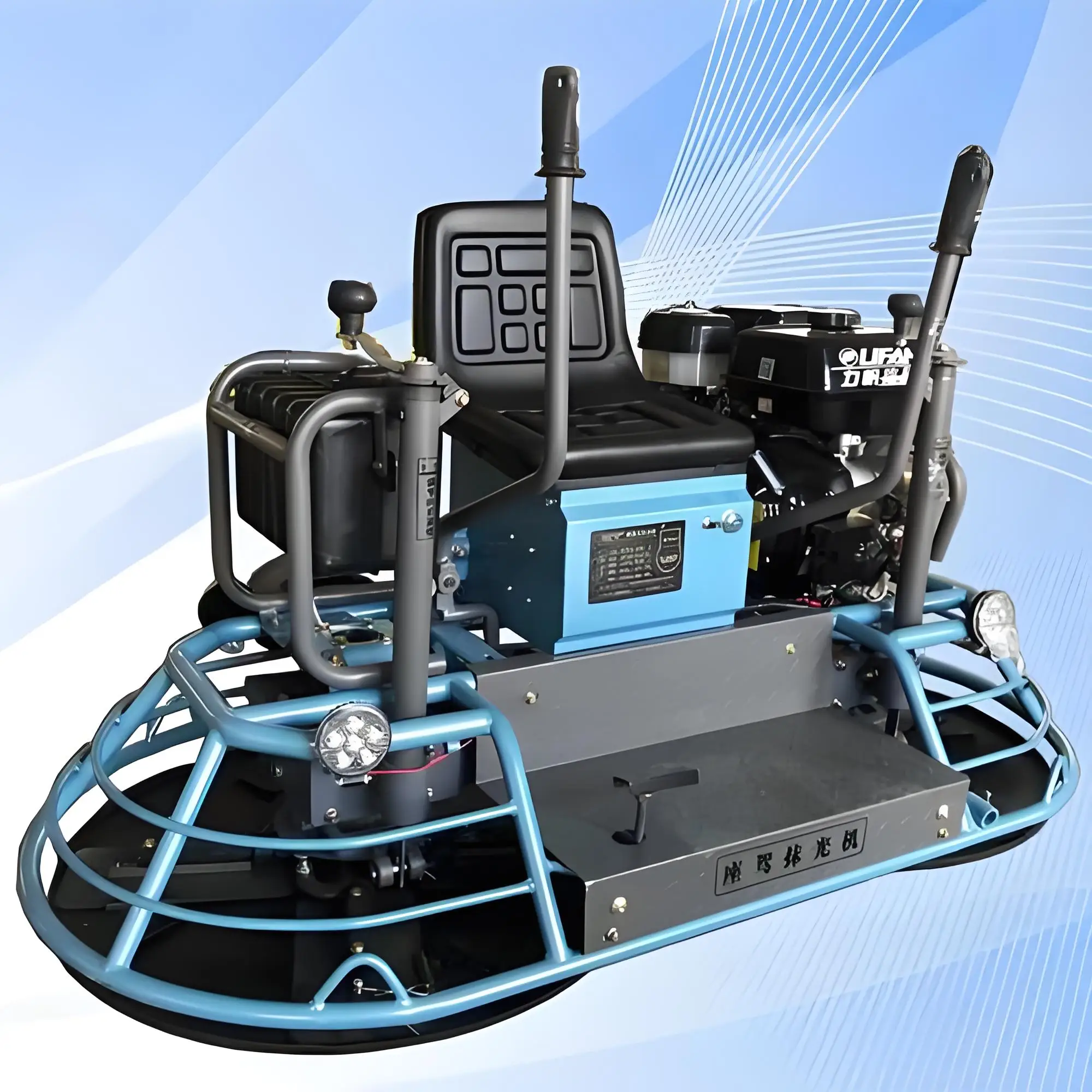 Diesel Ride-On Concrete Power Trowel with Lifan Engine Motor & Gearbox-High Efficiency Polishing Finish Machine