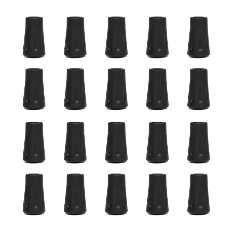 Rubber Protectors Caps for Walking Pad, Vibration Absorbing, Hiking Accessories, 20Lots