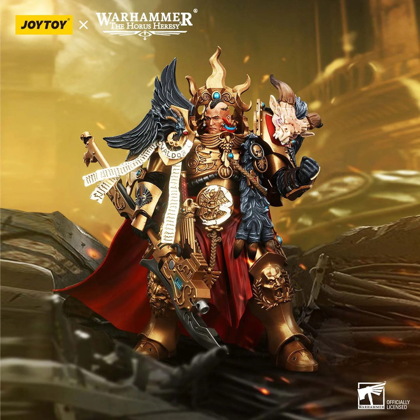 JOYTOY Dark Source Warhammer Horus Rebellion Forbidden Legion JT00942 مارشال قسطنطين والدو موبايل 1:18 نموذج لعبة محمولة