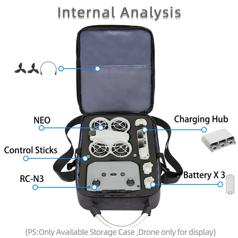 

L72A-Carrying Case Single-Shoulder Bag Waterproof Sotrage Bag For DJI NEO Drone Remote Battery Accessories A