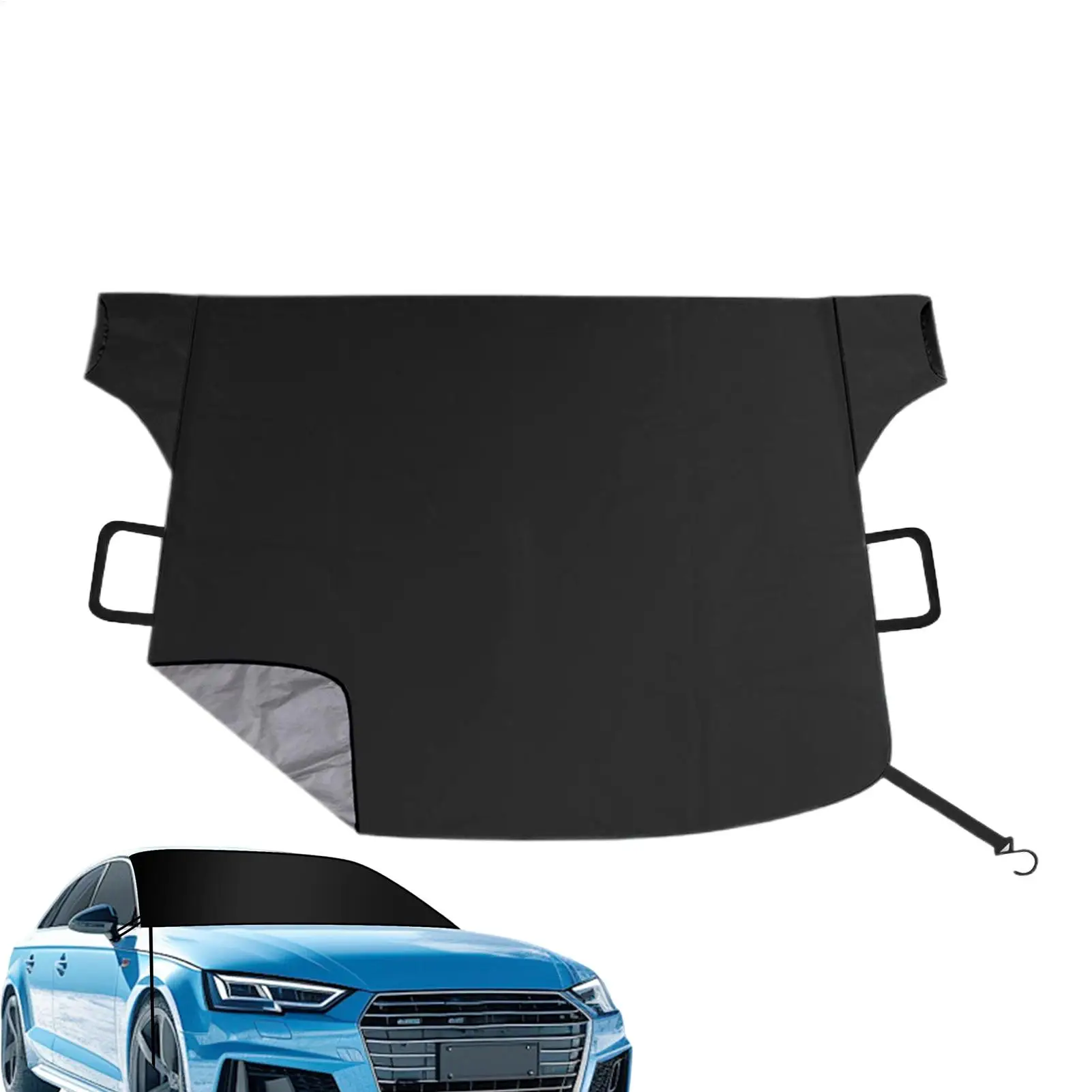 All-Season Car Windshield Cover Thickened Oxford Cloth for Snow Frost & Sun Protection Universal Fit for  Sedan Truck Commuting