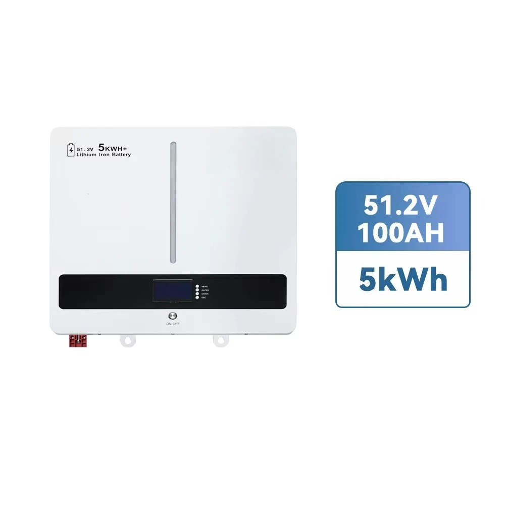 5.12kwh Home Energy Storage Battery System 51.2V 100Ah Lifepo4 Lithium Ion Battery Pack 5kwh Solar Storage